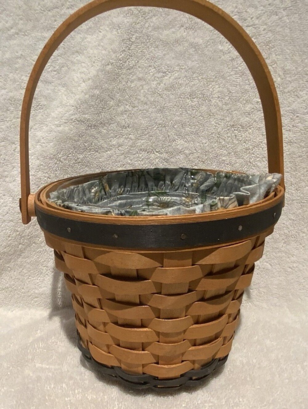 Vintage 1999 LONGABERGER Hardwood Maple May Series Daisy Basket - 6 5/8”W x 6”H